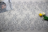 幅47cmの3ヤードのプレミアムまつげ刺繍レース装飾ファブリックトリム