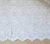 51 インチ幅アイボリー ホワイト 3D 花柄刺繍コットン レース生地ヤード