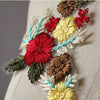 1 Pair of 2pcs Premium Vintage Color Flower Branch Embroidery Applique Patches