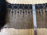 幅23cmの刺繍レース生地トリム2ヤード。 