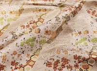 幅70cm×長さ95cm 桜フォラル ジャガード刺繍生地 和柄生地 和風布
