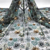 125cm Width x 90cm Length Premium Sequins Embroidery Abstract Floral Lace Fabric