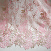 135cm Width Premium Wedding Bridal Branch Floral Embroidery Lace Fabric by the Yard