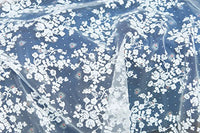 51" Wide Floral Embroidered Mesh Lace Fabric by the Yard