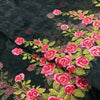 幅130cm×長さ90cm バラの花刺繍 オーガンジーレース チュールレース生地