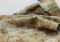 150cm Width x 95cm Length Premium Van Gogh Oil Painting Style Floral Jacquard Fabric