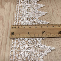 4 Yards x 6.5cm Width  Retro Floral Tassle-like Water Soluble Chemical Lace Ribbon Tape