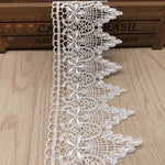 4 Yards x 6.5cm Width  Retro Floral Tassle-like Water Soluble Chemical Lace Ribbon Tape