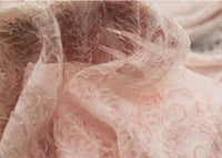 130cm Width x 95cm Length Premium Peacock Feather Chiffon Lace Fabric