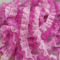 8 Yards x 4cm Width Premium  Lolita Ruffled Chiffon Lace Trim