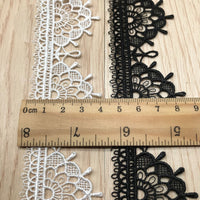 4 Yards x 3.8cm Width  Retro Floral  Water Soluble Chemical Lace Ribbon Tape