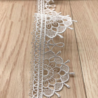 4 Yards x 3.8cm Width  Retro Floral  Water Soluble Chemical Lace Ribbon Tape