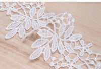 4.5 Yards of 5cm Width Retro Branch Leaf Flower Water Soluble Lace Ribbon