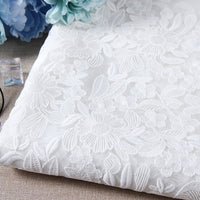 125cm Width Hollow-out 3D Flower Cluster Floral Embroidery Lace Fabric by the Yard