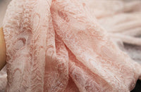 130cm Width x 95cm Length Premium Peacock Feather Chiffon Lace Fabric