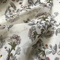 148cm Width x 95cm Length Premium Branch floral pattern Print  Chiffon Fabric
