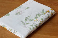 92 inches Width Vintage Botanical with Yellow Blossoming Print Cotton Fabric by The Yard