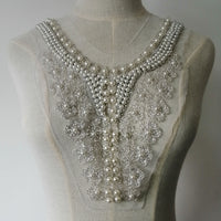 34cm x 22cm Beads Collar Chest Motif Patch Applique 1 PC