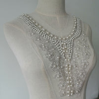 34cm x 22cm Beads Collar Chest Motif Patch Applique 1 PC
