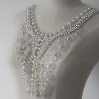34cm x 22cm Beads Collar Chest Motif Patch Applique 1 PC