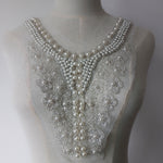34cm x 22cm Beads Collar Chest Motif Patch Applique 1 PC