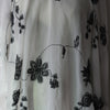 145cm Width x 95cm Length Black and White Floral Embroidery Chiffon Fabric