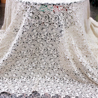 135cm Width x 90cm Length 3D Water Soluable Floral Embroidery Lace Fabric