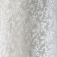 135cm Width Organza Leaf Branch  Embroidery Lace Fabric by the Yard