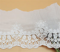 3 Yards of 20cm Width Carved Out Embellished Lace Fabric Trim