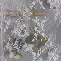 150cm Width Vine Flowrer Branch Floral Embroidery Lace Fabric by the Yard