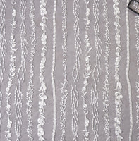 130cm Width x 90cm Length Premium Stripe Embroidery Wedding Lace Fabric