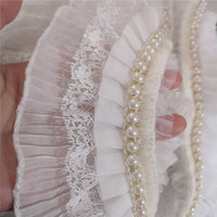 2 Yards x 8cm Width Lolita Layered Beads Lace Trim