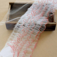 16cm Width x 180cm Length Five-layer Fairy Fluffy yarn Bud-edge Net Yarn Pleated Three-Dimensional yarn lace