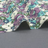 幅147cm×長さ95cm 水彩画のような紫青と白の花柄の綿生地