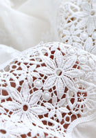 125cm Width x 95cm Length Premium 3D Floral Embroidery Hollow-out Cotton Fabric