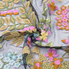 145cm Width x 95cm Length Premium Vintage Botanical Branch Floral Embroidery Lace Fabric Black