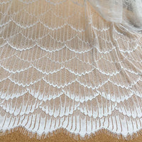 幅1.5メートルの波模様刺繍レース生地3メートル