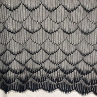 幅1.5メートルの波模様刺繍レース生地3メートル