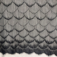 3 Meters of 1.5 Meter Width Wave Pattern Embroidery Lace Fabric