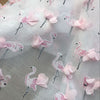 51 inches Width Premium 3D Flamingo Chiffon Lace Fabric by The Yard
