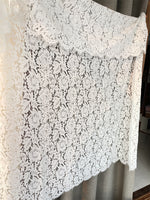 幅155cm x 長さ150cm 中空まつげ花刺繍ケミカルレース生地