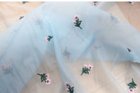 150cm Width x 95cm Length Premium Floral Embroidery Chiffon Lace Fabric