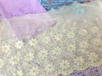 40cm Width x 180cm Length Floral Embroidery Fabric Trim