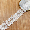 4.5 Yards of 1.8 inches Width Vintage Flower Water Soluble Lace Ribbon