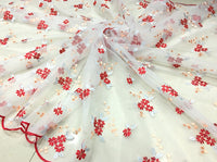幅135cm×長さ95cm 高級枝花刺繍レース生地