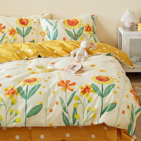 235cm Width x 100cm Length Premium Sunny Colorful Floral Print Cotton Fabric