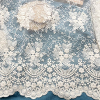 2 Yards x 40cm Width Vintage Floral Embroidery Lace Fabric Trim