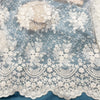 2 Yards x 40cm Width Vintage Floral Embroidery Lace Fabric Trim