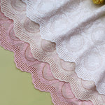 2 Yards of 11 inches Width Vintage Floral Embroidery Eyelet Cotton lace Fabric