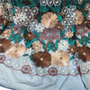 幅130cm×長さ95cm プレミアムランウェイ カラフル花柄刺繍レース生地
